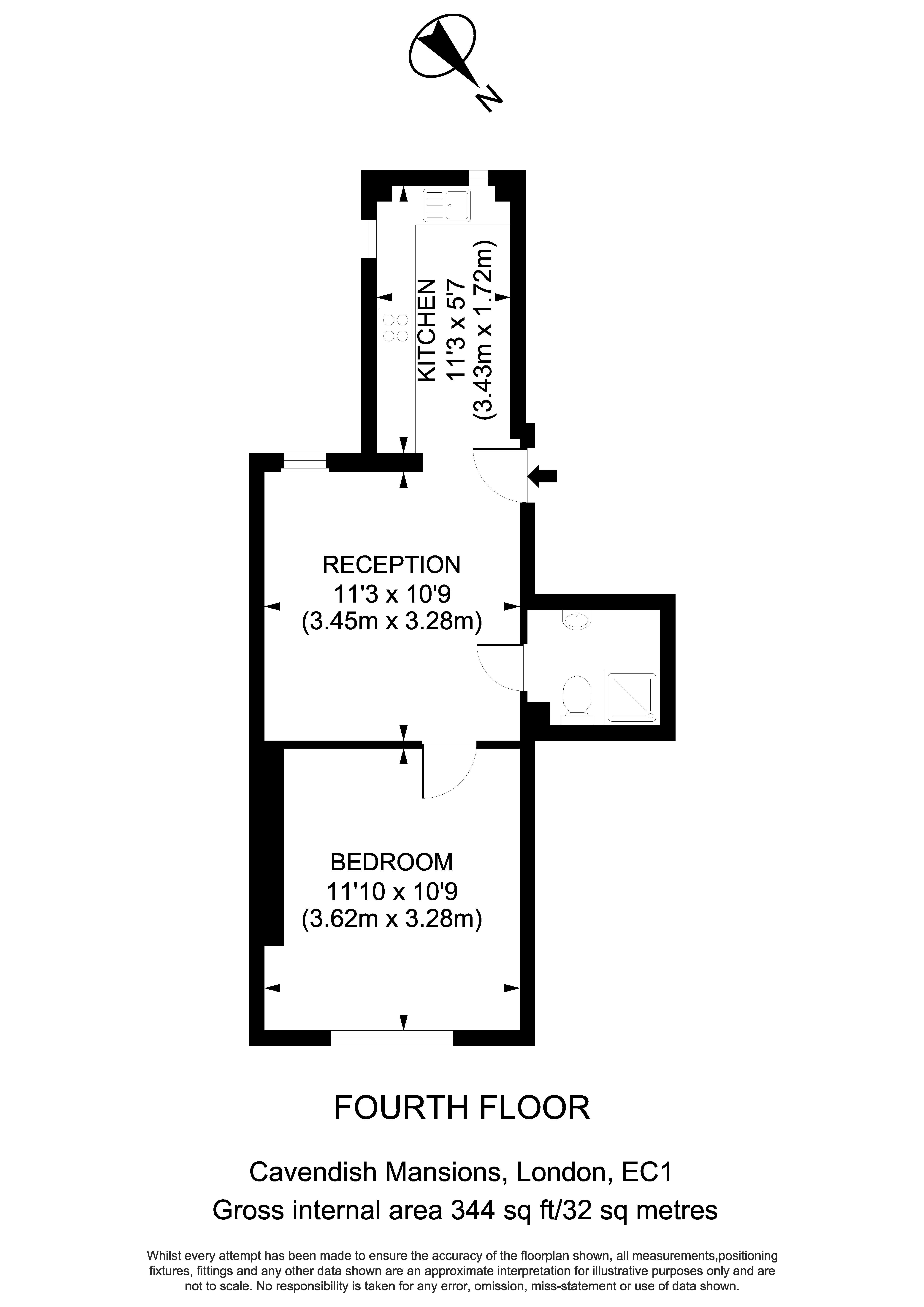 Floorplan - 150 Cavendish Mansions